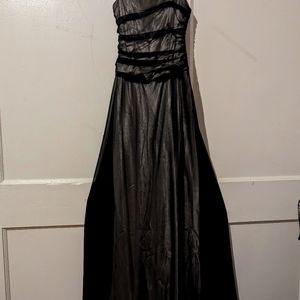 Black and cream strap dress